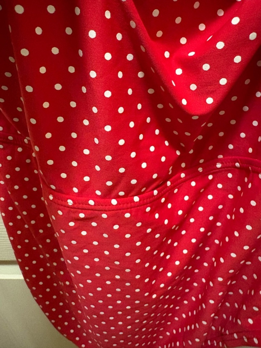 Betsey Johnson Red Polka Dot One Piece Swimsuit Size M Retro Pin Up Bow Cutout - Picture 8 of 11
